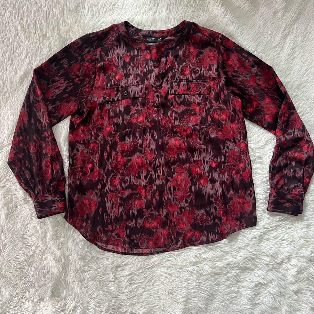 Simply Vera Vera Wang Abstract Print Blouse – Size M